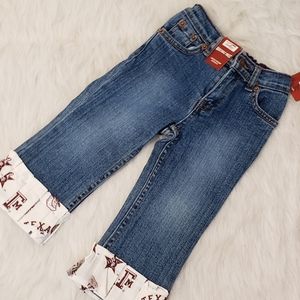 Levi Strauss blue jeans A&M Ruffle size 24 Months